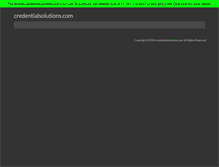 Tablet Screenshot of credentialsolutions.com